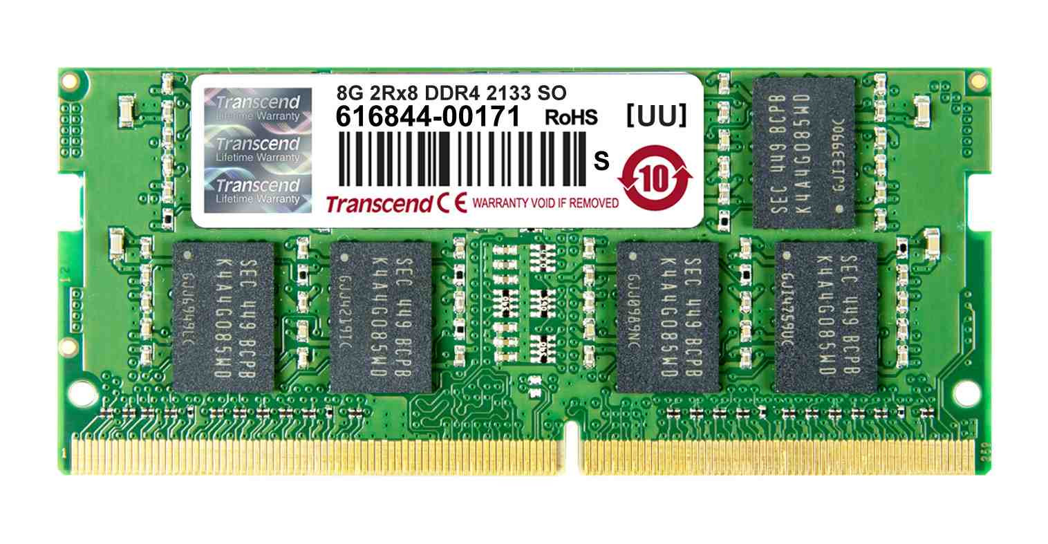 Levně TRANSCEND SODIMM DDR4 8GB 2133MHz 2Rx8 CL15 Retail