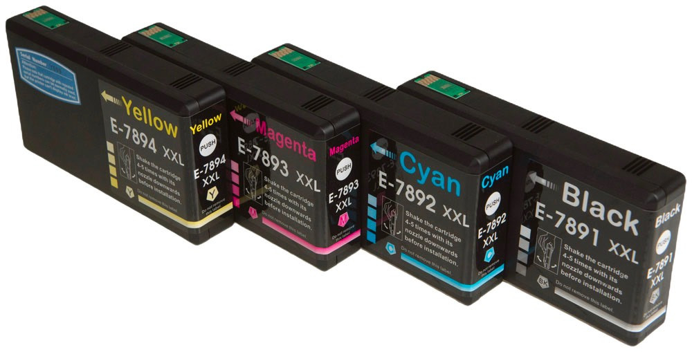 Levně MultiPack EPSON T7891, T7892, T7893, T7894 XXL - kompatibilní cartridge, černá + barevná, 1x70ml/3x36ml