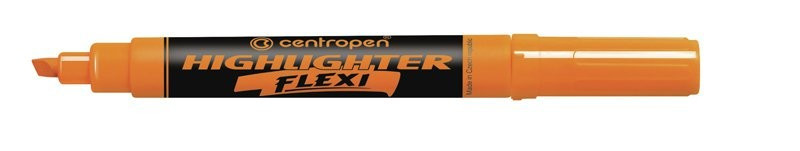 Levně Zvýrazňovač Centropen 8542 Highlighter Flexi oranžový klínový hrot 1-5mm
