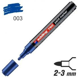 Popisovač Edding 790 lakový modrý válcový hrot 2-3mm