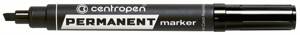 Značkovač Centropen 8576 permanent černý klínový hrot 1-4,6mm