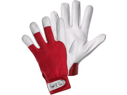 Kombinované rukavice TECHNIK, červeno-bílé, vel. 07