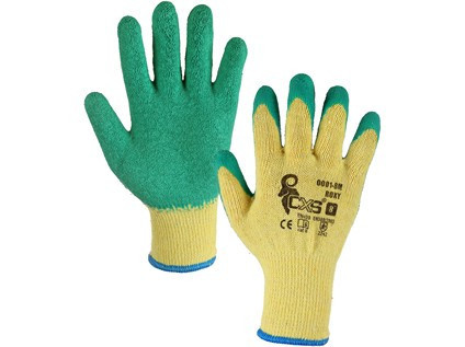 Levně Povrstvené rukavice ROXY, žluto-zelené, vel. 11