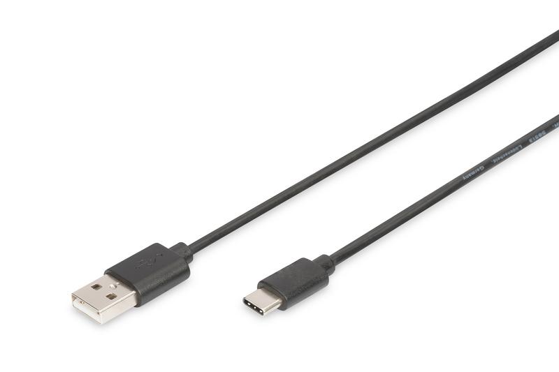 Levně Digitus Připojovací kabel USB C na A 1,0 m, 3A, 480 MB, verze 2.0