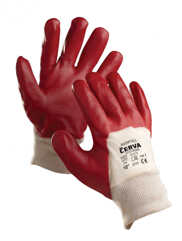 Levně REDPOLL rukavice polomáčené v PVC - 10