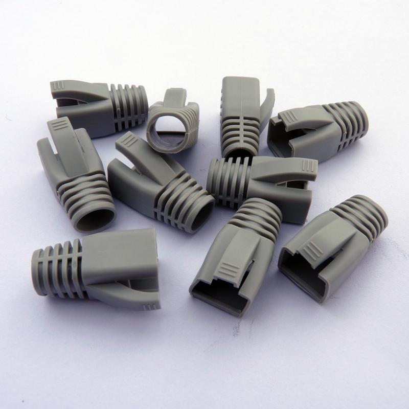 Levně DATACOM krytka pro RJ45 (CAT6A,CAT7) šedý (10ks)