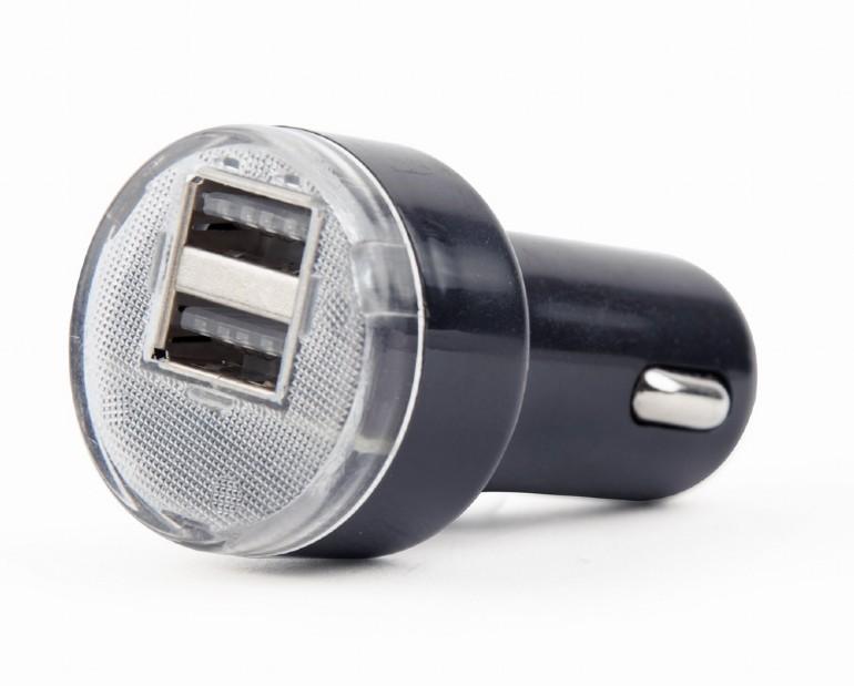 Levně Gembird 2x USB nabíječka do auta 2,1A, černá