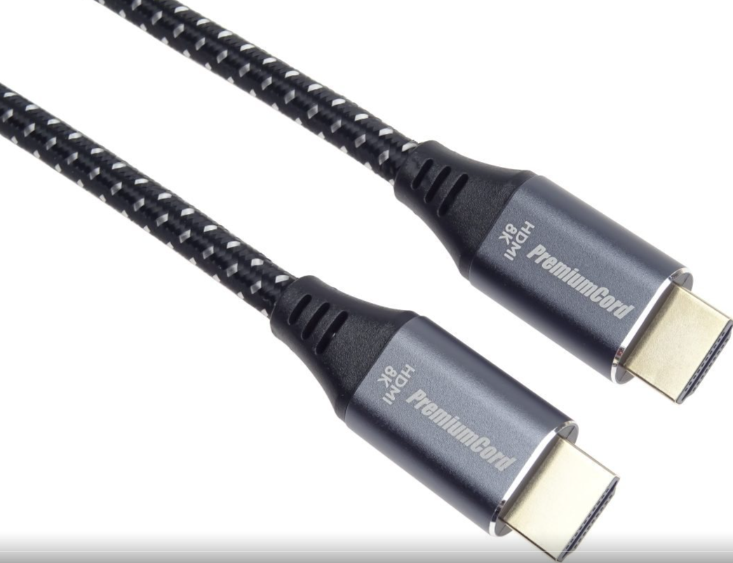 Levně PremiumCord ULTRA HDMI 2.1 High Speed + Ethernet kabel 8K@60Hz,zlacené 10m