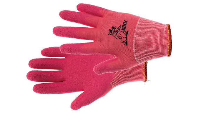 Levně LOLLIPOP rukavice nylon. latex. růžová 4