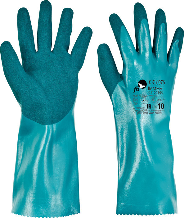 IMMER FH rukavice nitril chem. zelená 8