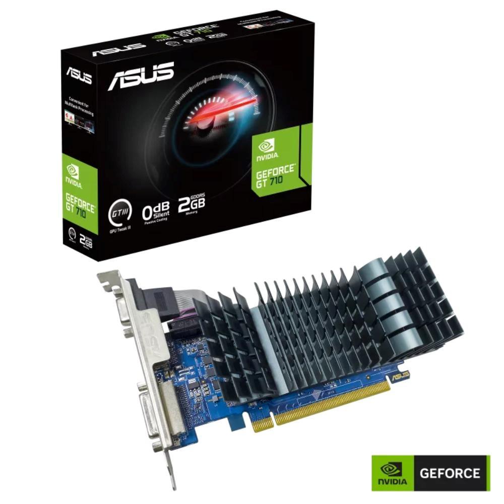 Fotografie produktu: ASUS VGA NVIDIA GeForce GT 710 Low Profile EVO 2GB, 2GB GDDR5, 1xHDMI, 1xDVI, 1xVGA