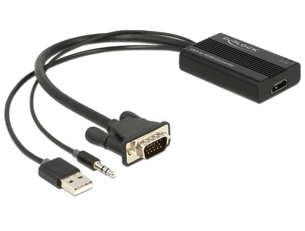 Levně Delock VGA to HDMI Adapter with Audio
