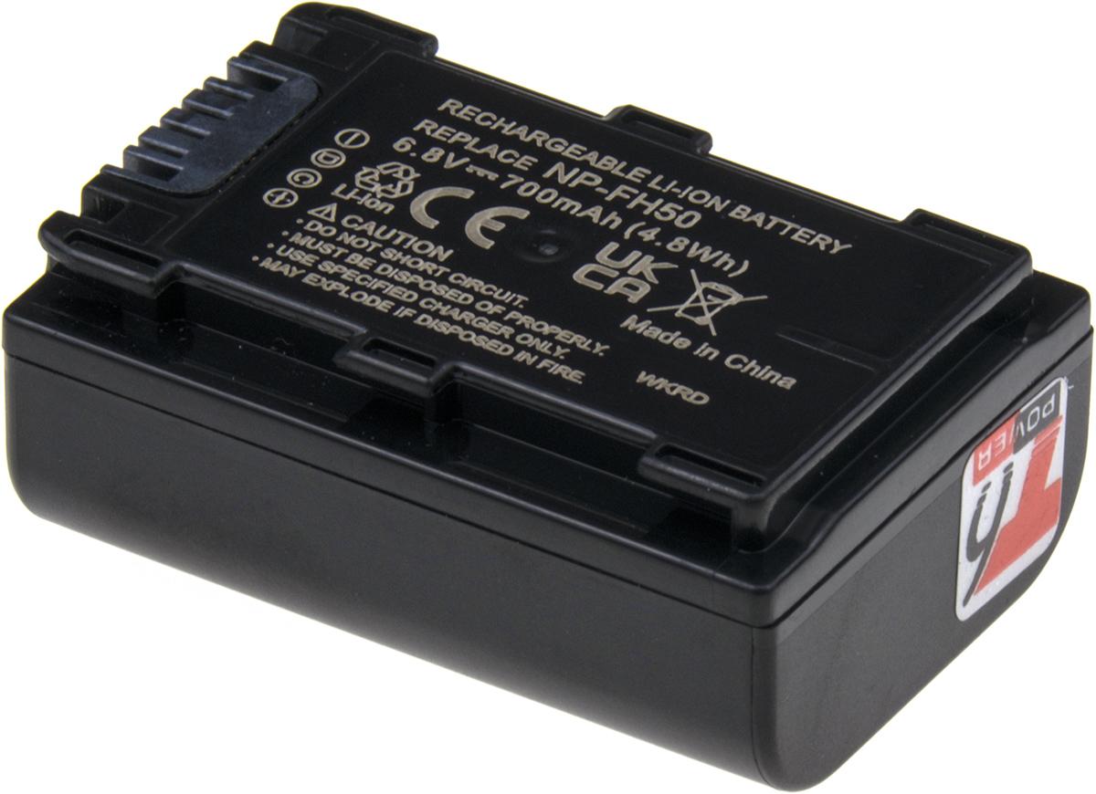 Levně Baterie T6 Power Sony NP-FH50, NP-FH40, NP-FH30, 700mAh, 4,7Wh, šedá