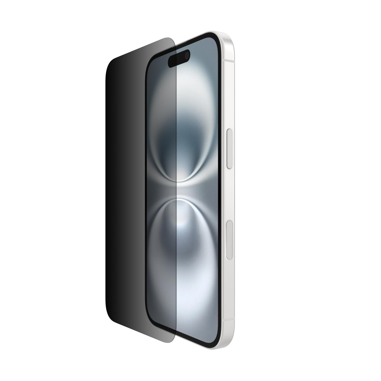 Levně Belkin SCREENFORCE™ Invisiglass Privacy Anti-Microbial ochranné privátní sklo pro iPhone 16 / 15 / 14 Pro