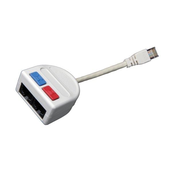 Levně Rozdvojka počítač/počítač 2 x RJ45 UTP