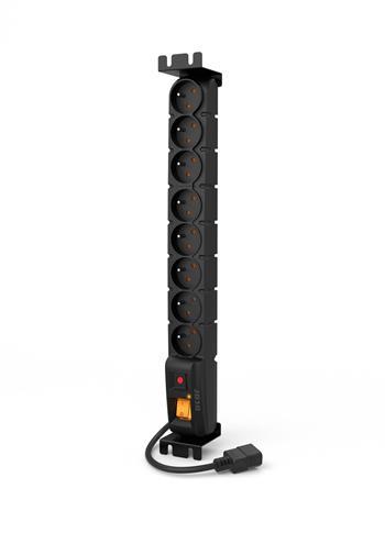 Levně 19" napájecí panel ACAR S8/3m 8x230V-3m IEC320 C14