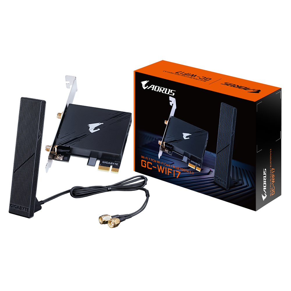 Levně GIGABYTE PCI-E Wifi+BT 5800MBps Wi-Fi 7 BT 5.3