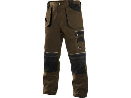 Kalhoty do pasu CXS ORION TEODOR, pánské, hnědo-černé, vel. 46