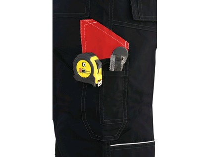 Kalhoty do pasu CXS ORION TEODOR, pánské, černo-červené, vel. 48