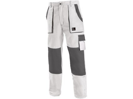 Kalhoty do pasu CXS LUXY JOSEF, pánské, bílo-šedé, vel. 52