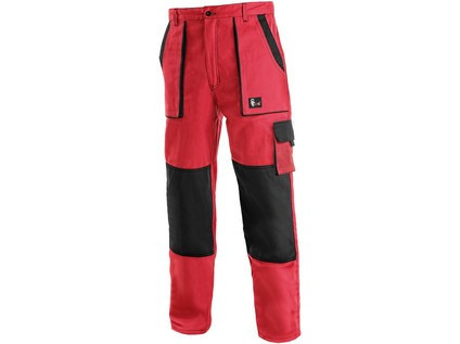 Levně Kalhoty do pasu CXS LUXY JOSEF, pánské, červeno-černé, vel. 60
