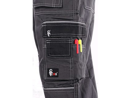 Kalhoty do pasu CXS ORION TEODOR, 170-176cm, pánské, šedo-černé, vel. 58