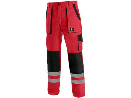 Kalhoty CXS LUXY BRIGHT, pánské, červeno-černé, roz. 64