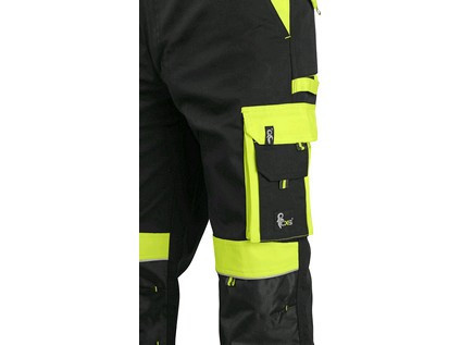Kalhoty do pasu CXS SIRIUS BRIGHTON, 170-176cm, černo-žlutá, vel. 46