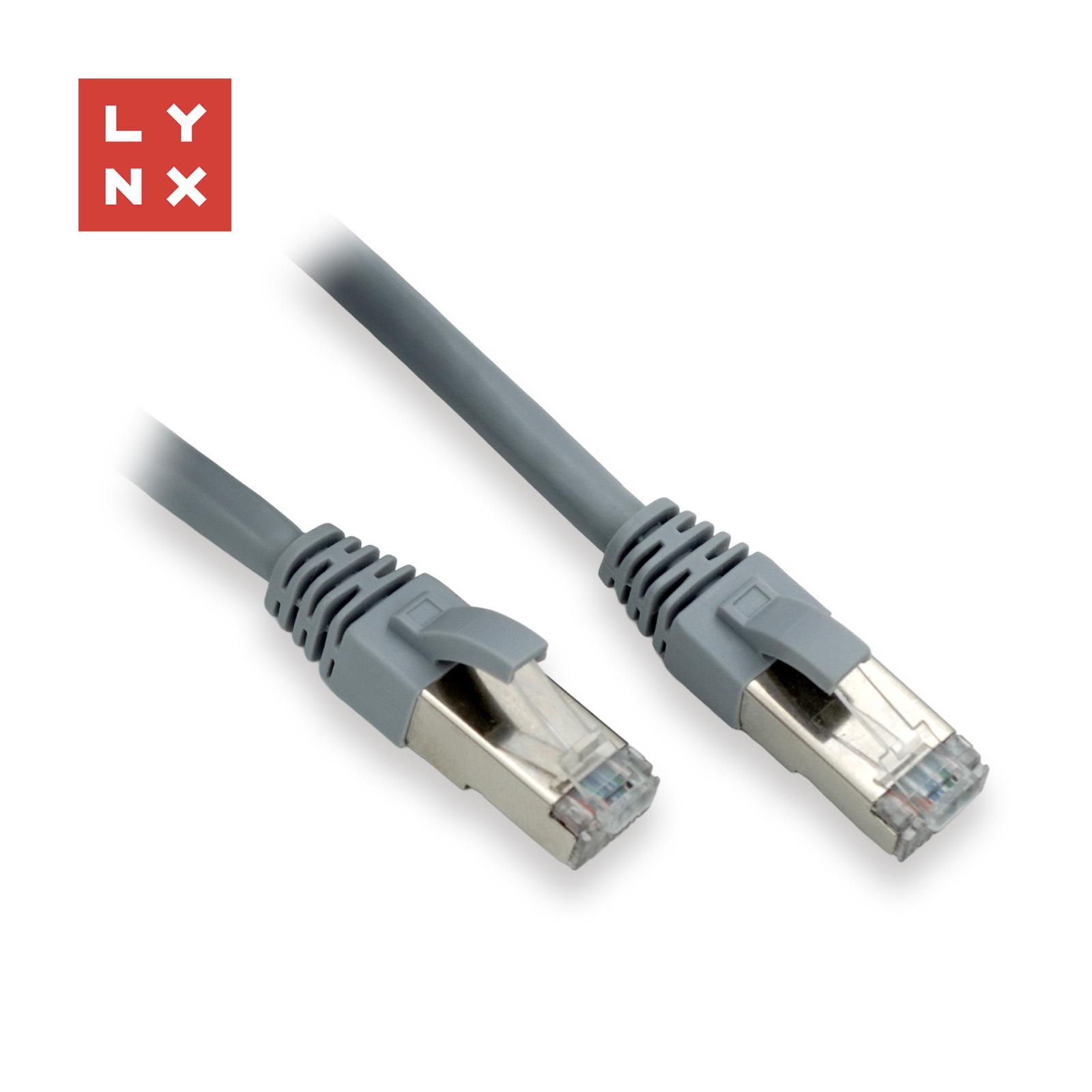 Levně LYNX FTP patch kabel Cat6, PVC, 10m, šedý