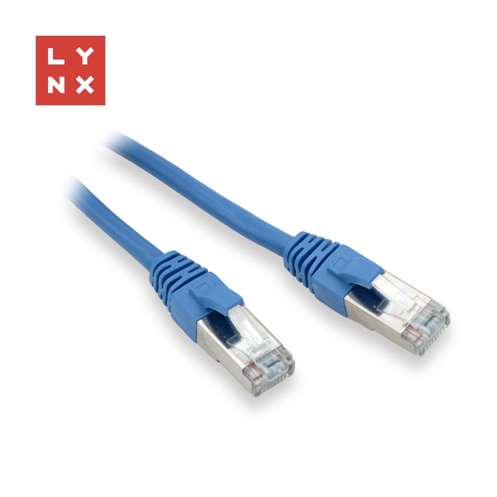 Levně LYNX FTP patch kabel Cat5e PVC, CCA, 10m, modrý
