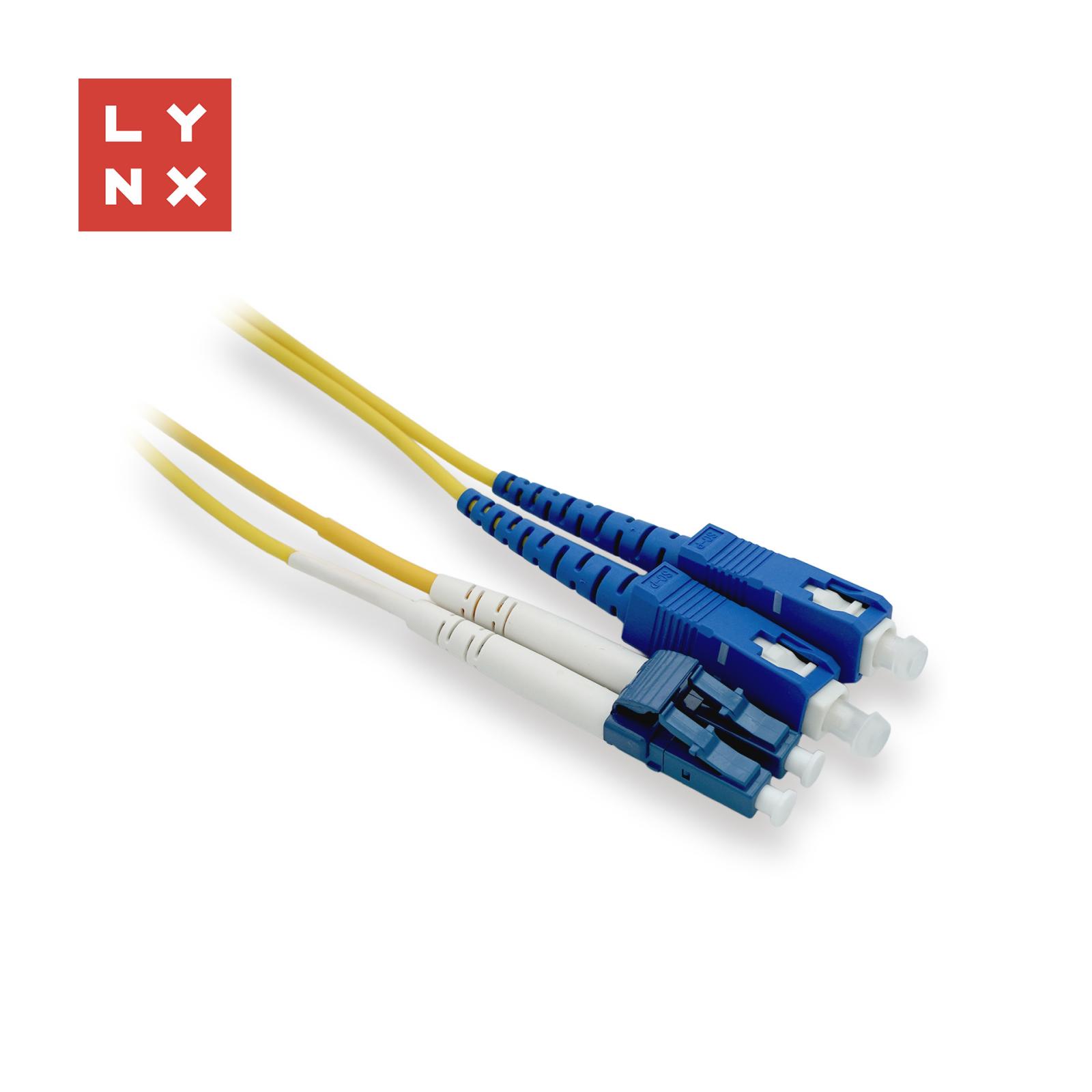 Levně LYNX duplexní patch kabel SM, OS2, LC/SC, 9/125µm, 10m