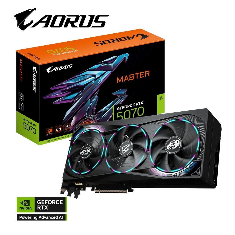 Fotografie produktu: GIGABYTE VGA NVIDIA GeForce RTX 5070 MASTER 12G, 12G GDDR7, 3xDP, 1xHDMI