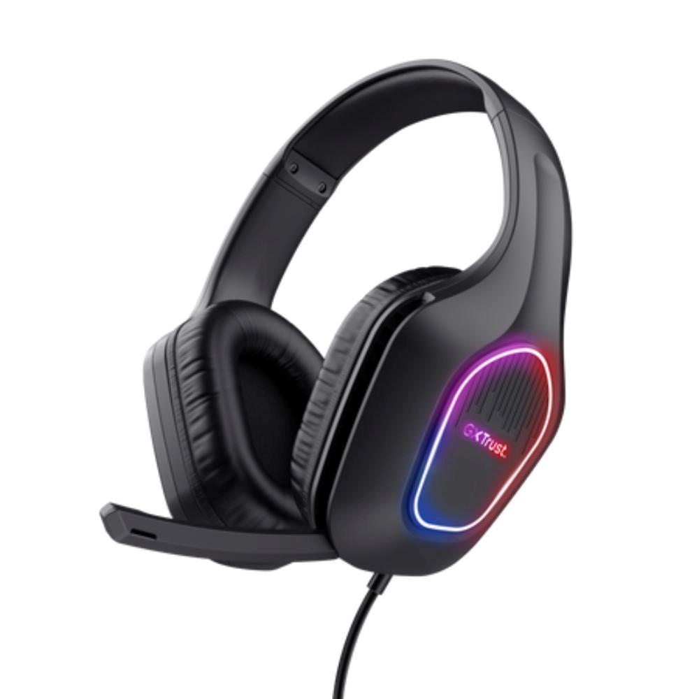 Levně TRUST Herní sluchátka GXT 416 ZIROX, LED, USB, 3.5mm Jack, černá