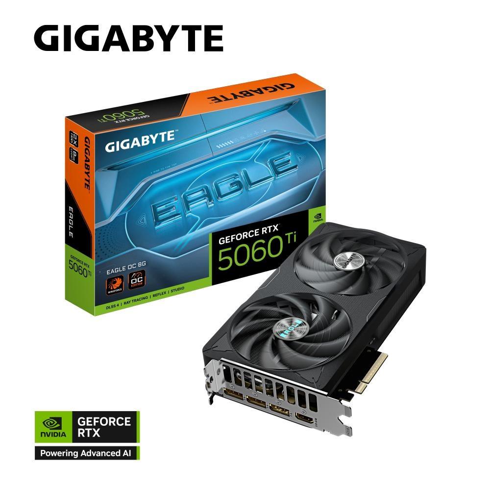 Fotografie produktu: GIGABYTE VGA NVIDIA GeForce RTX 5060 Ti EAGLE OC 8G, 8G GDDR7, 3xDP, 1xHDMI