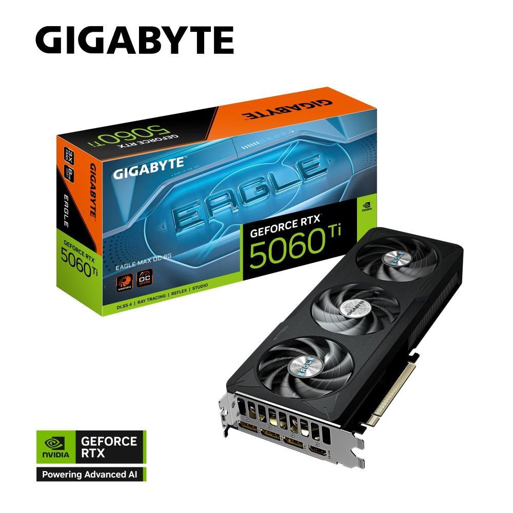 Fotografie produktu: GIGABYTE VGA NVIDIA GeForce RTX 5060 Ti EAGLE MAX OC 8G, 8G GDDR7, 3xDP, 1xHDMI