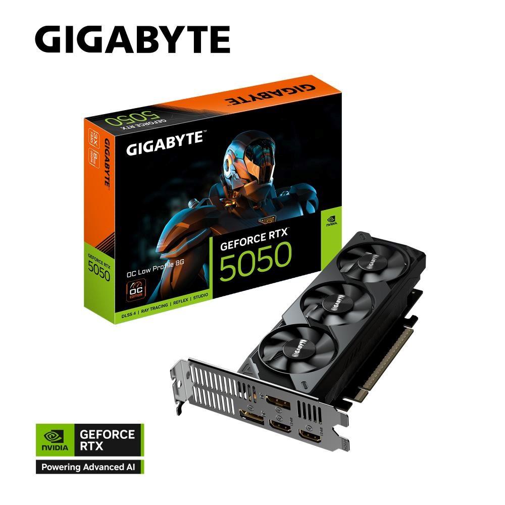Fotografie produktu: GIGABYTE VGA NVIDIA GeForce RTX 5050 Low Profile OC 8G, 8G GDDR6, 2xDP, 2xHDMI