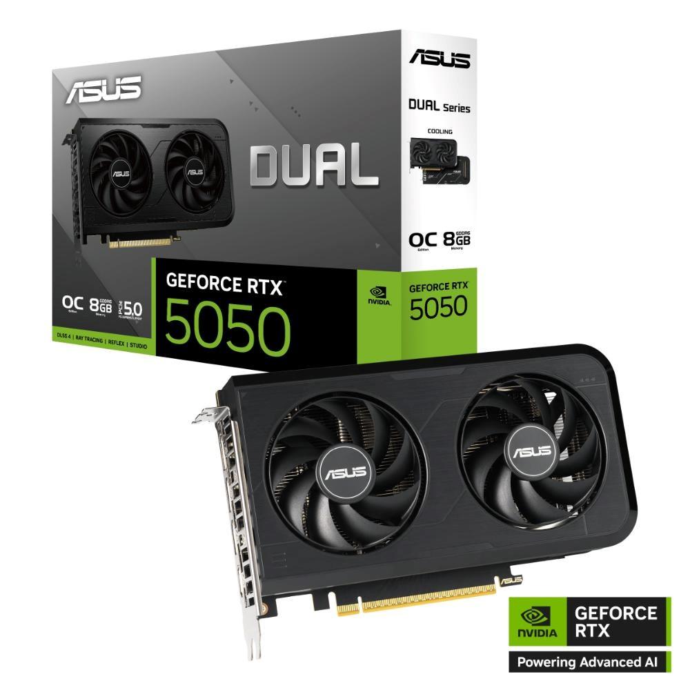 Fotografie produktu: ASUS VGA NVIDIA GeForce RTX 5050 DUAL OC 8G, 8G GDDR6, 3xDP, 1xHDMI