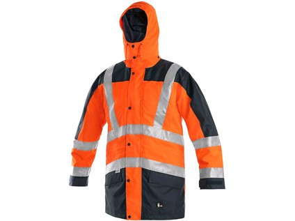 Levně Výstražná bunda CXS LONDON, 5v1, pánská, oranžovo-modrá, vel. S