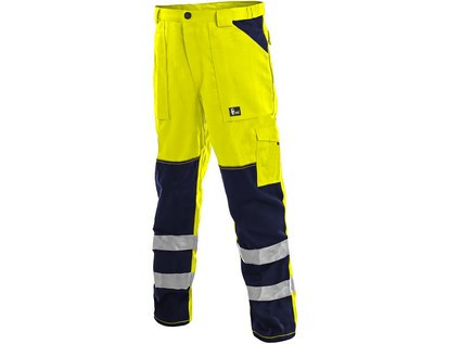 Kalhoty CXS NORWICH, výstražné, pánské, žluto-modré, vel. 48