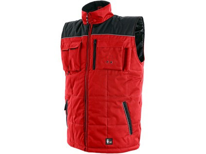 Levně Pánská zimní vesta SEATTLE, červeno-černá, vel. 3XL