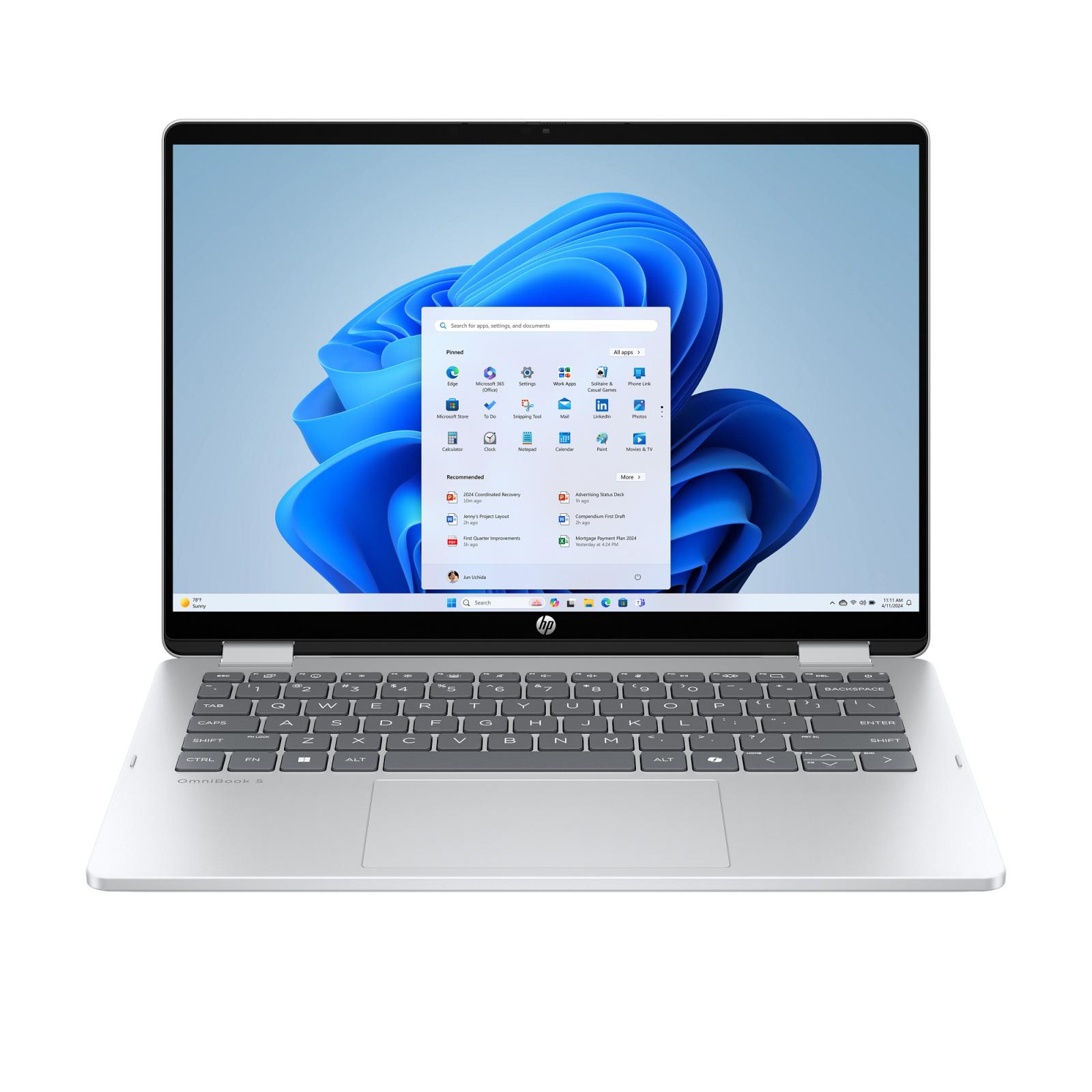 Levně NTB HP OmniBook 5 Flip 14-fp0433nc, i5-1334U, Touch/14" 2K OLED, 16GB LPDDR5, SSD 512GB, Win11, 3m GamePass
