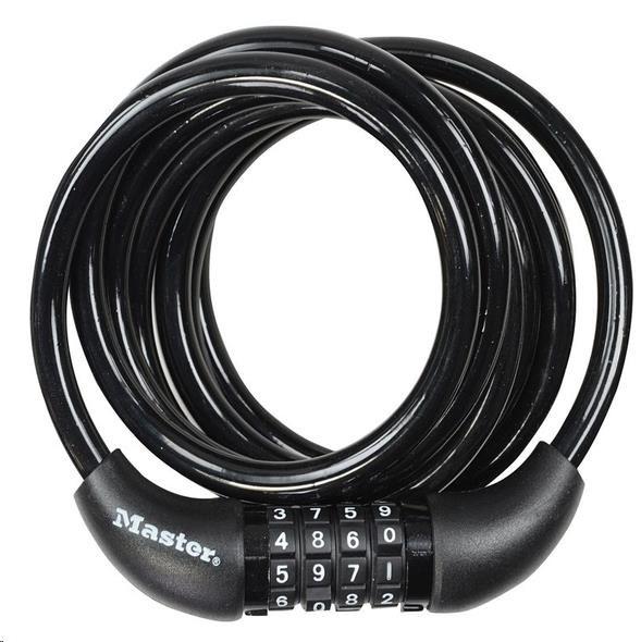Levně Master Lock Spirálový kombinační zámek na kolo 8221EURDPRO - 1, 8m