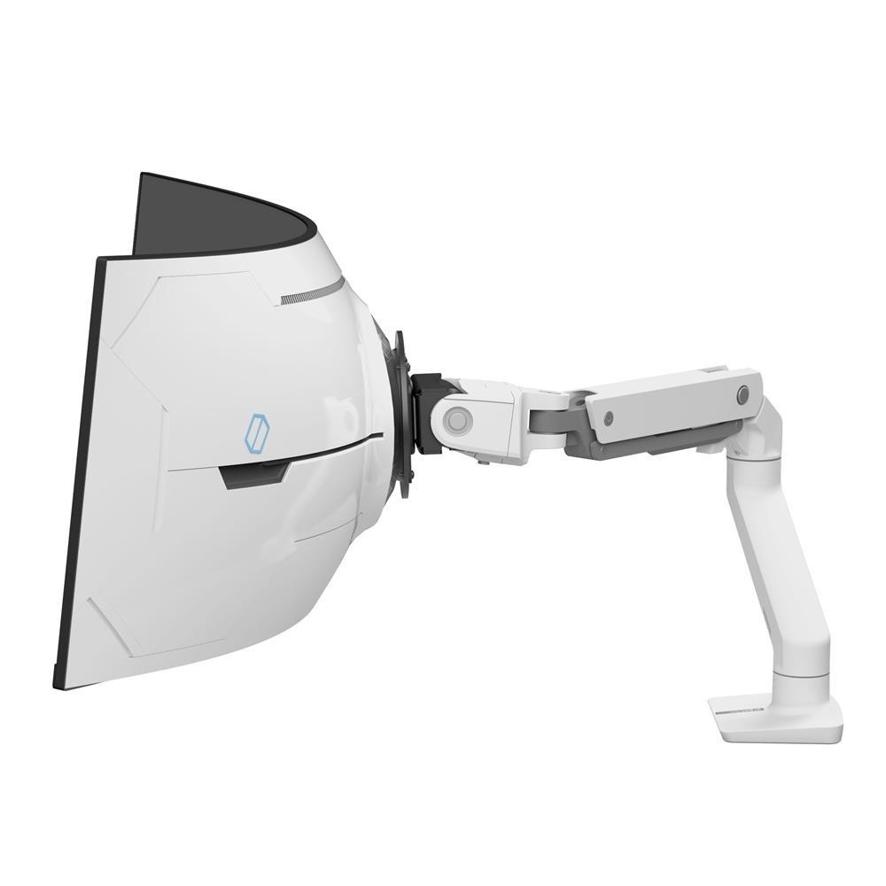 Fotografie produktu: ERGOTRON HX Desk Monitor Arm with VHD Pivot, stolní rameno pro hluboce zakřivené monitory (1000R), bílé