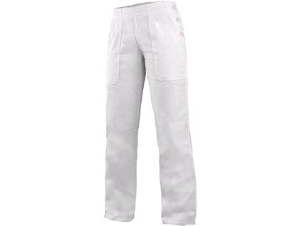 Levně Dámské kalhoty DARJA s pasem do gumy, bílé, vel. 36