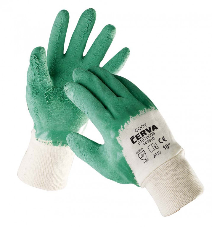 COOT rukavice máč. v zeleném latexu - 8