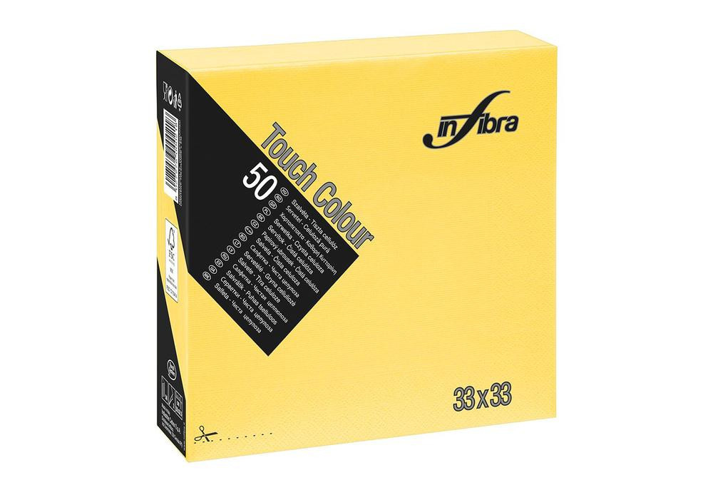Značka INFIBRA - Ubrousky papírové INFIBRA 2vrs. 33x33cm žluté 50ks