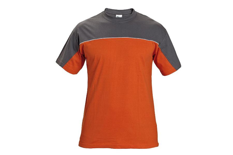 Levně DESMAN triko šedá/oranžová S