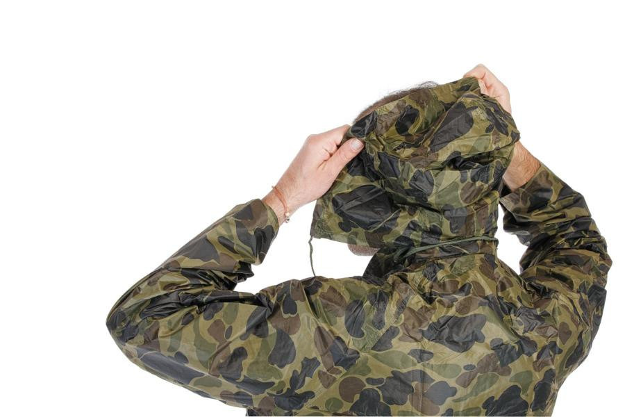 CARINA oblek s kapucí camouflage - L