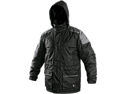 Levně Pánská zimní bunda FREMONT, černo-šedá, vel. 4XL