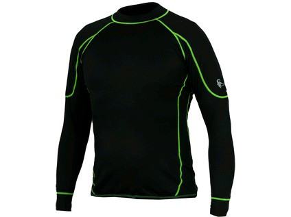 Levně Pánské funkční tričko REWARD, dl. rukáv, černo-zelené, vel. XL